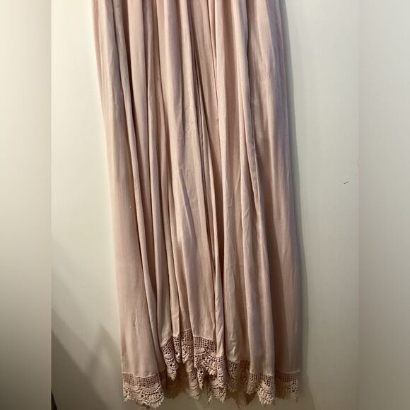 Free People Wide Leg Jumpsuit Light Pink Women’s Size S Boho Chic Sleeveless - Picture 11 of 16